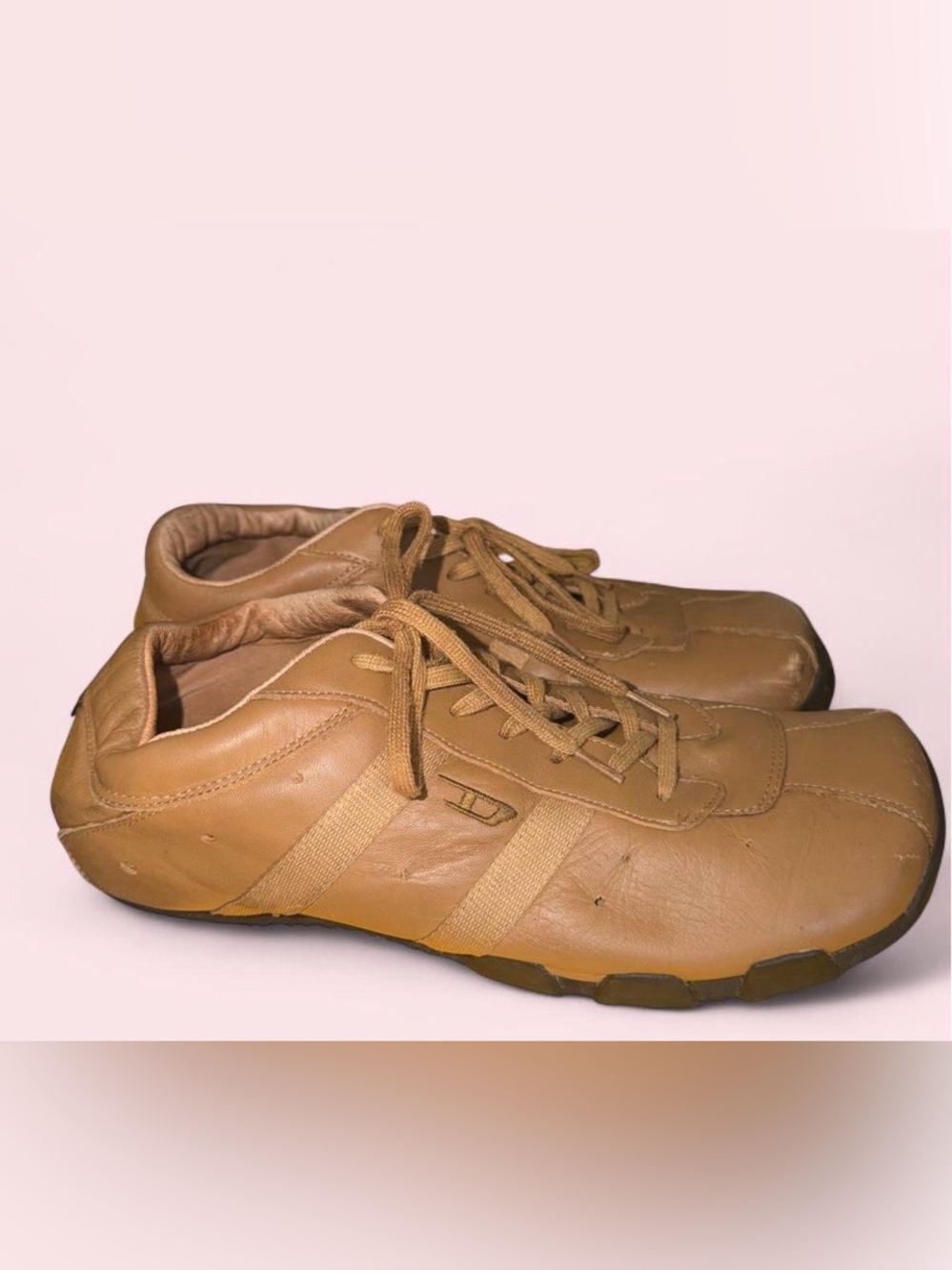 Diesel Men's Lace-Up wish Sneakers in Camel Brown